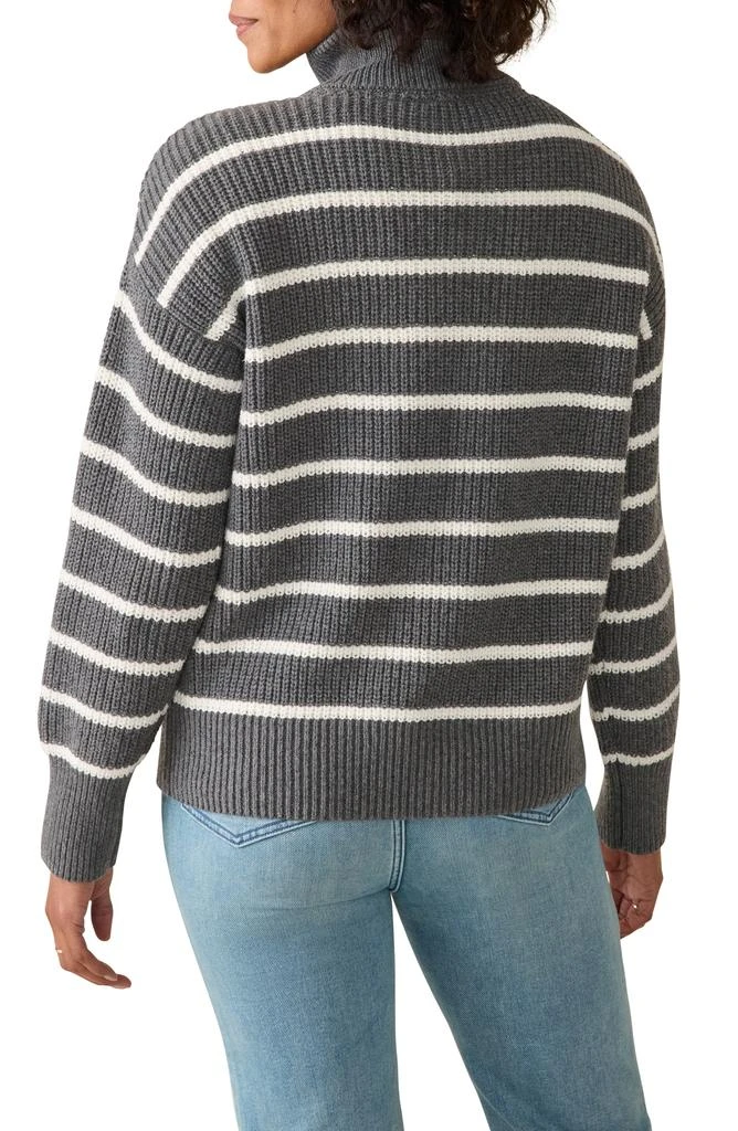 Faherty Mariner Stripe Quarter Zip Sweater 2
