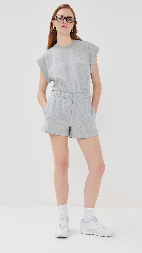 Tibi Light Weight Sweatshirting Short Shorts