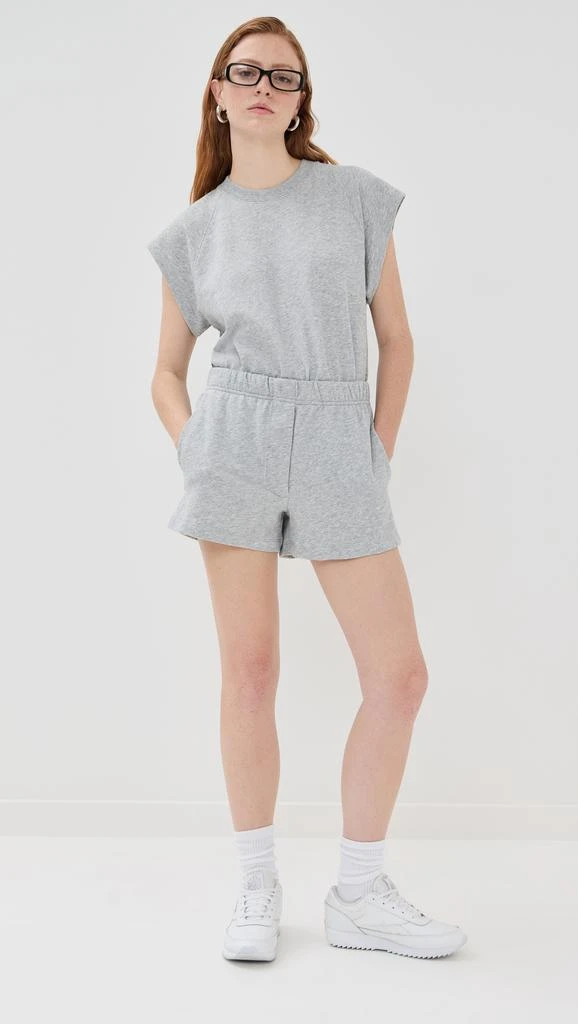 Tibi Light Weight Sweatshirting Short Shorts 1