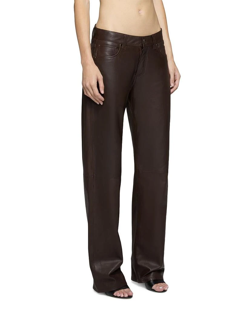 EB Denim Low Rise Baggy Jeans in Chocolate Leather 4
