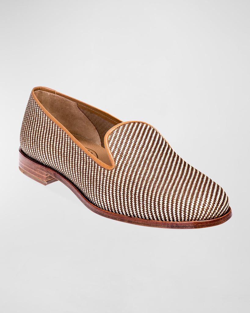 Stubbs and Wootton Men's Woven Straw Slippers