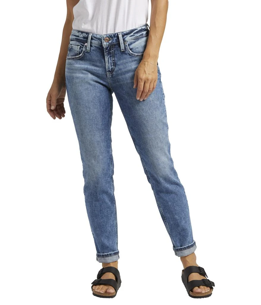 Silver Jeans Co. Boyfriend Mid-Rise Slim Leg Jeans L27170AVR290 1