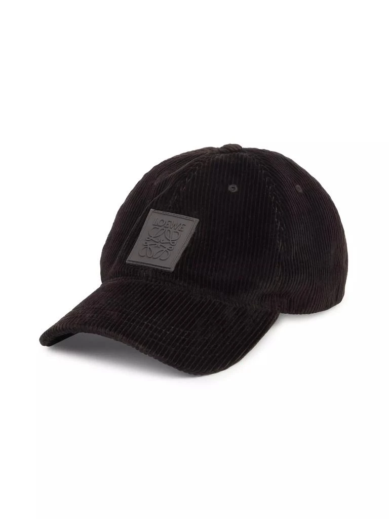 Loewe Anagram Patch Cap Dark Brown X22 ONE SIZE Corduroy LOEWE K820358X22 Unisex Cap Anagram Patch Dark Brown  main image 3