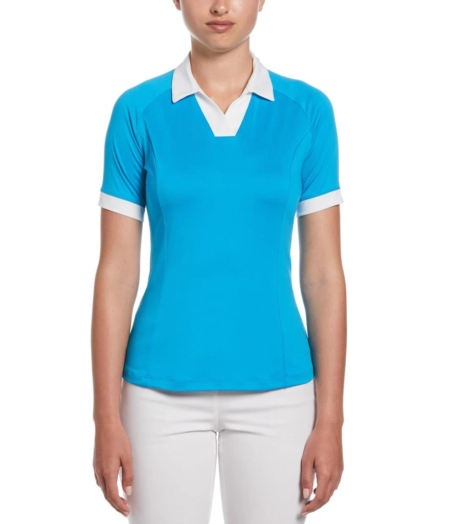 Callaway V-Placket Color-Block Short Sleeve Polo 1