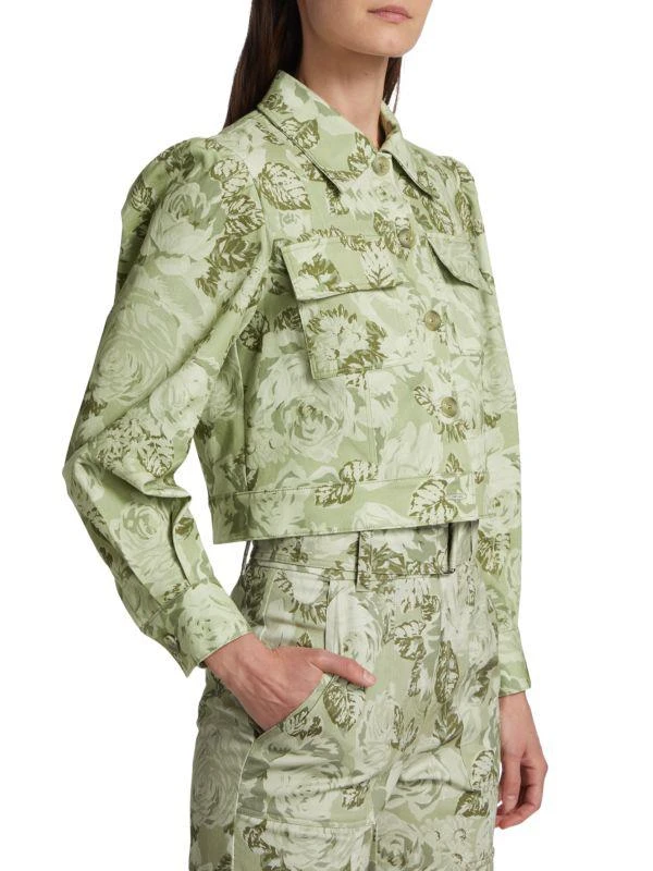 Derek Lam Chloe Floral Cropped Cargo Jacket 3