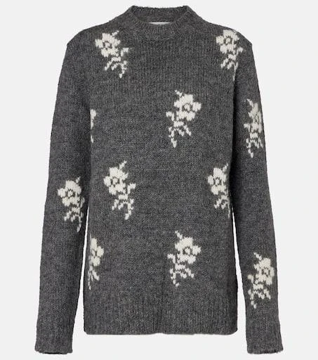 Jil Sander Intarsia alpaca and wool-blend sweater 1