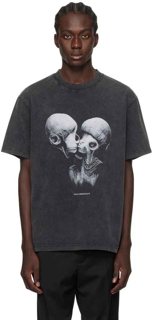 Han Kjobenhavn Black Aliens Kissing T-Shirt 1