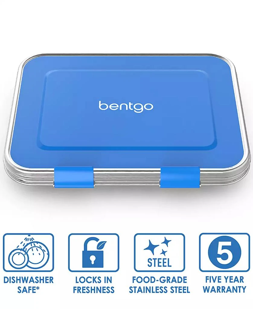 Bentgo Kids Stainless Steel Leak-Resistant Lunch Box (Blue) 5