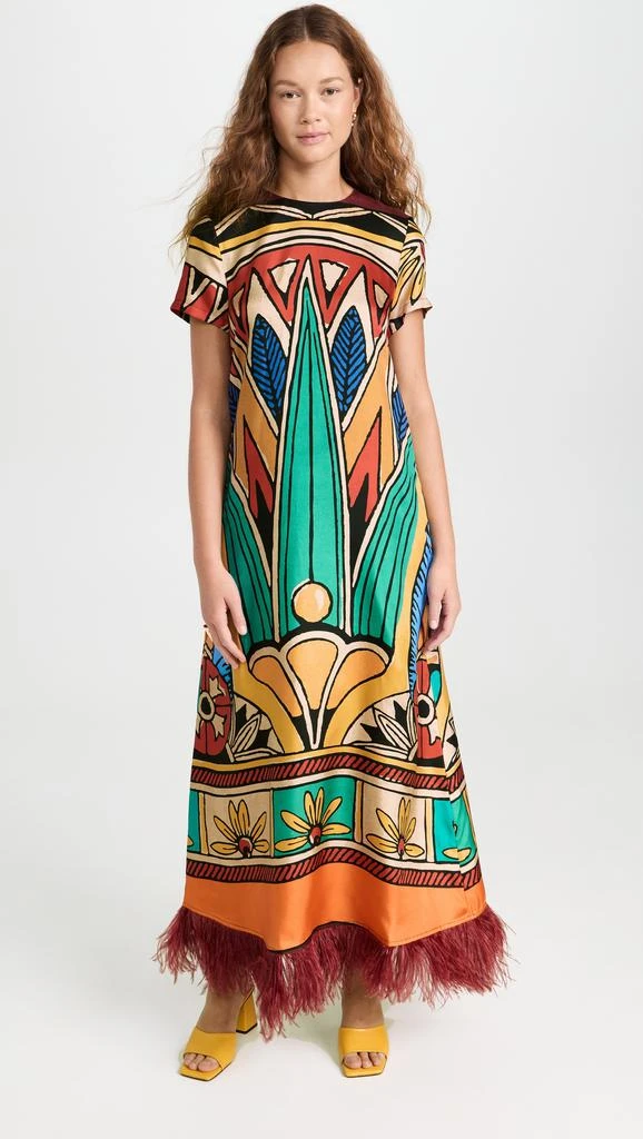 LA DOUBLE J Swing Dress with Feathers 6