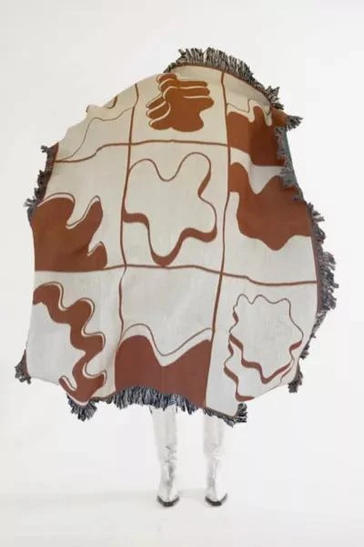Clr Shop Clr Shop Amoeba Woven Throw Blanket 2
