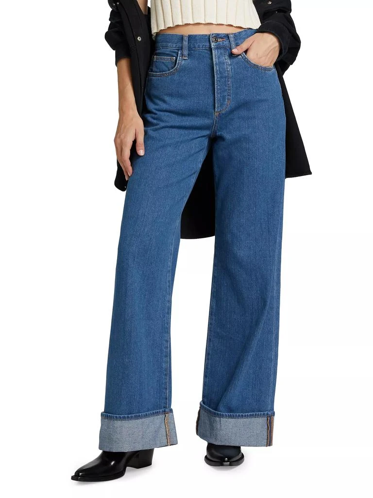 Favorite Daughter The Masha Straight-Leg Cuffed Jeans 3