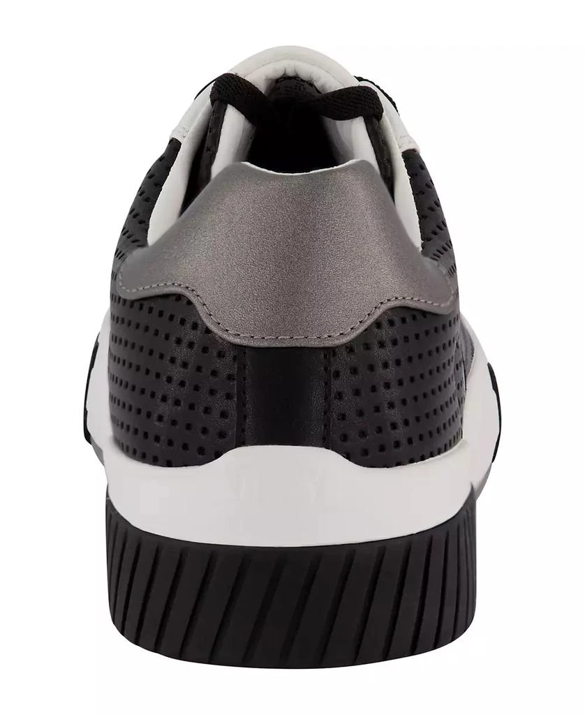 DKNY Men's Perforated Two-Tone Branded Sole Racer Toe Sneakers 3