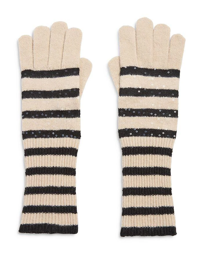 Jocelyn Sequin Striped Gloves 1