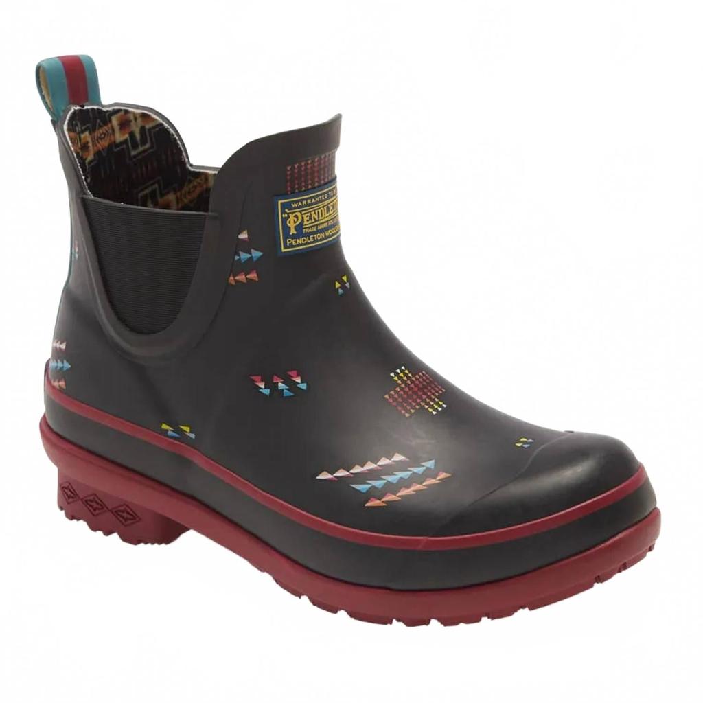 Pendleton Women's Geo Mix Short Rain Boot In Black