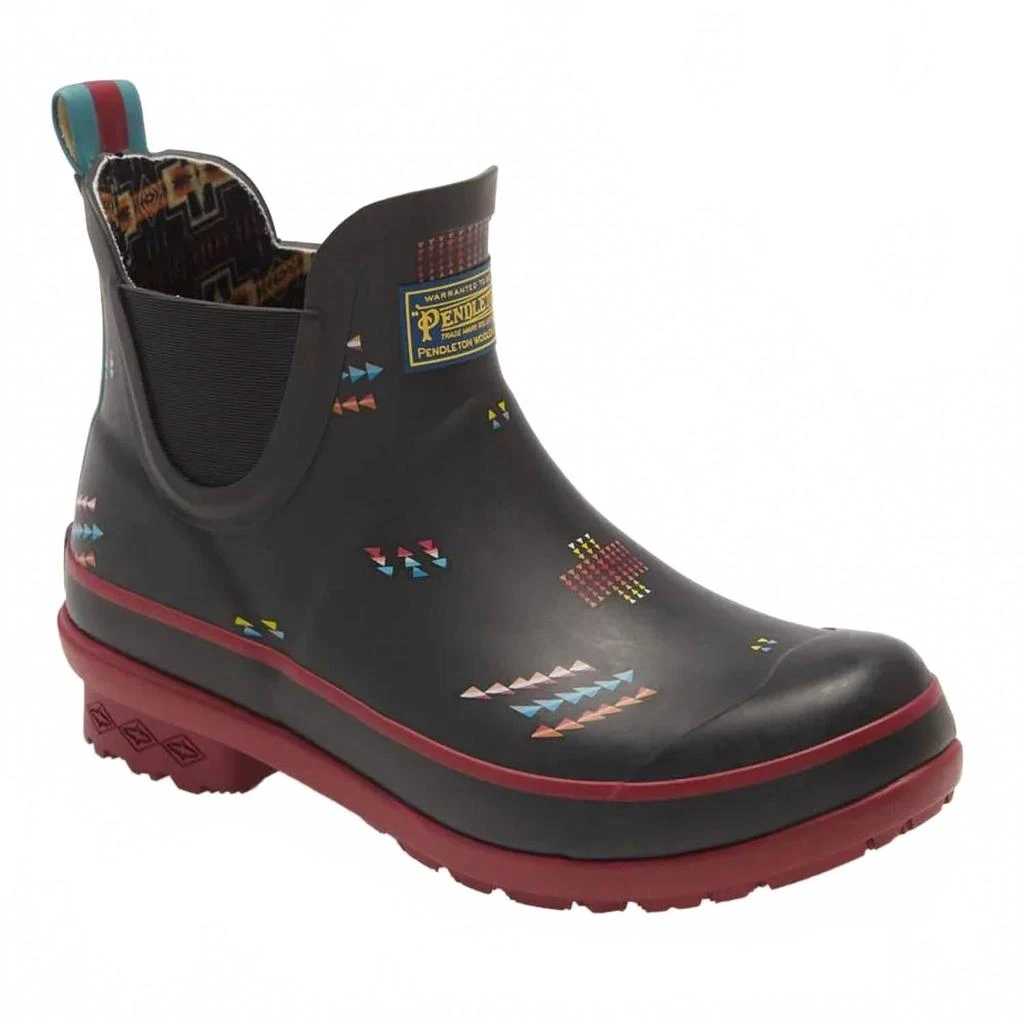 Pendleton Women's Geo Mix Short Rain Boot In Black 1