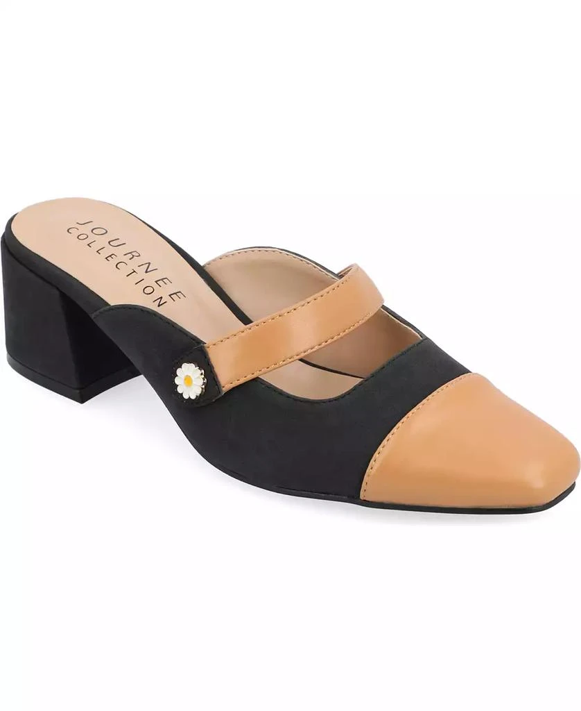 Journee Collection Women's Dalla Block Heel Mary Jane Mules 1