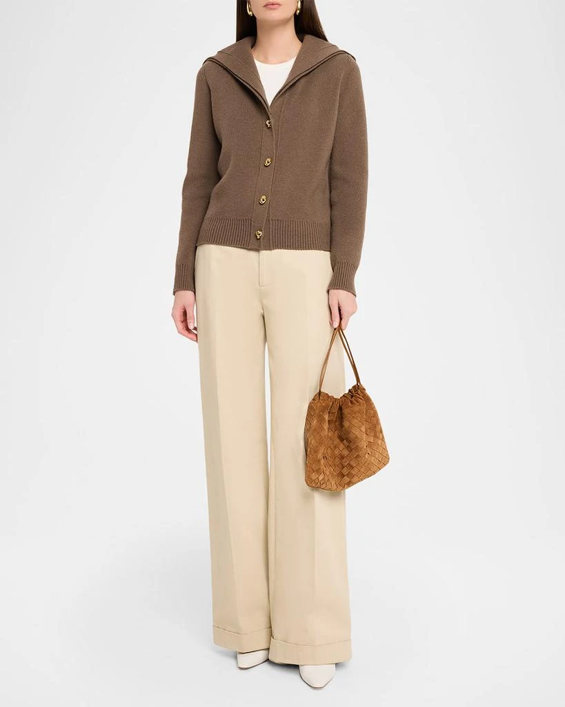 Bottega Veneta Suede Drawstring Pouch Clutch Bag 6