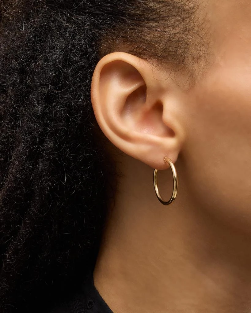 Roberto Coin 18K Gold Round Hoop Earrings, 25mm 2
