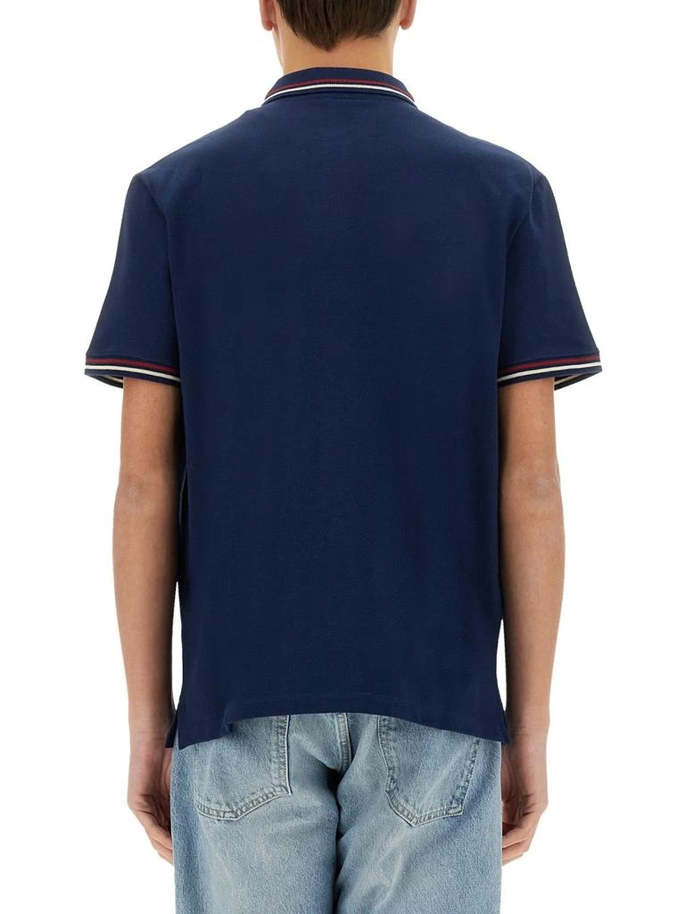 Valentino BLUE PIQUET POLO SHIRT 3
