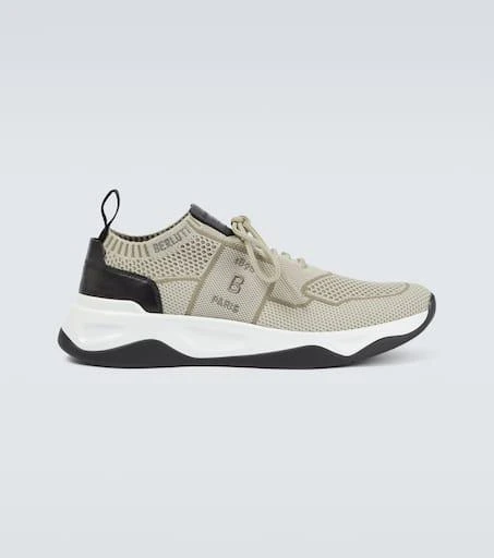 Berluti Shadow knitted and leather sneakers 1