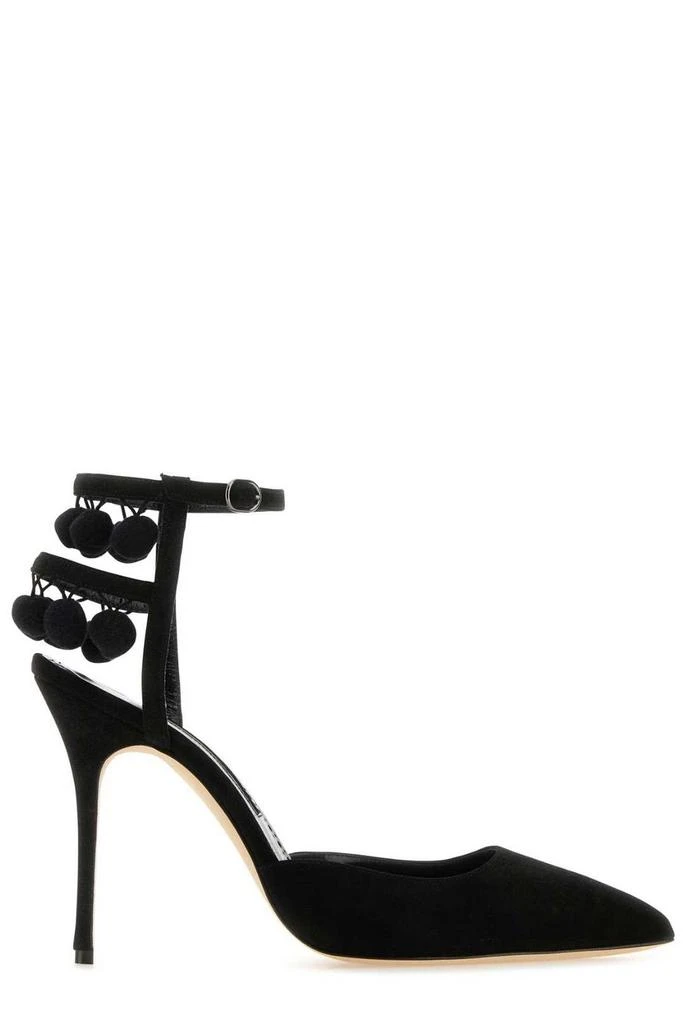 Manolo Blahnik Manolo Blahnik Pom Pom Detailed High Heel Pumps 1