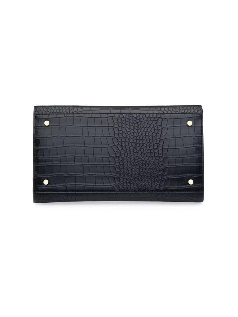 Modern Picnic The Large Luncher Crocodile-Embossed Vegan Leather Bag 7