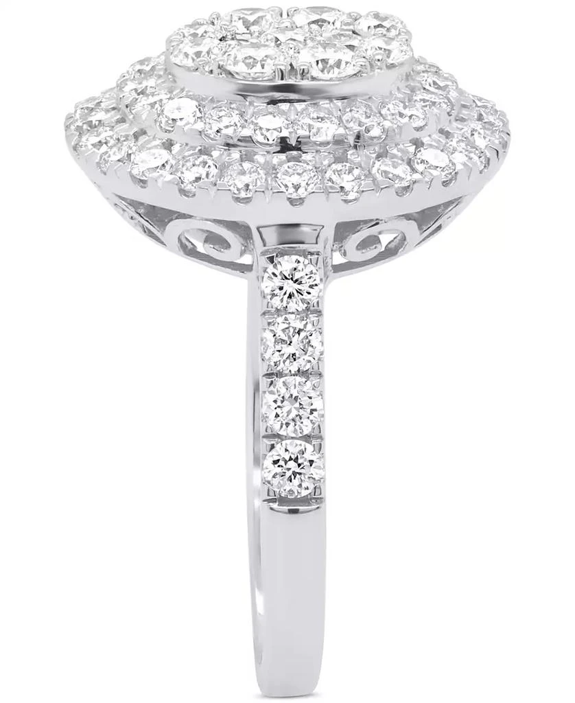 Forever Grown Diamonds Lab-Grown Diamond Halo Cluster Ring (2 ct. t.w.) in Sterling Silver or 14K Gold-Plated Sterling Silver 3