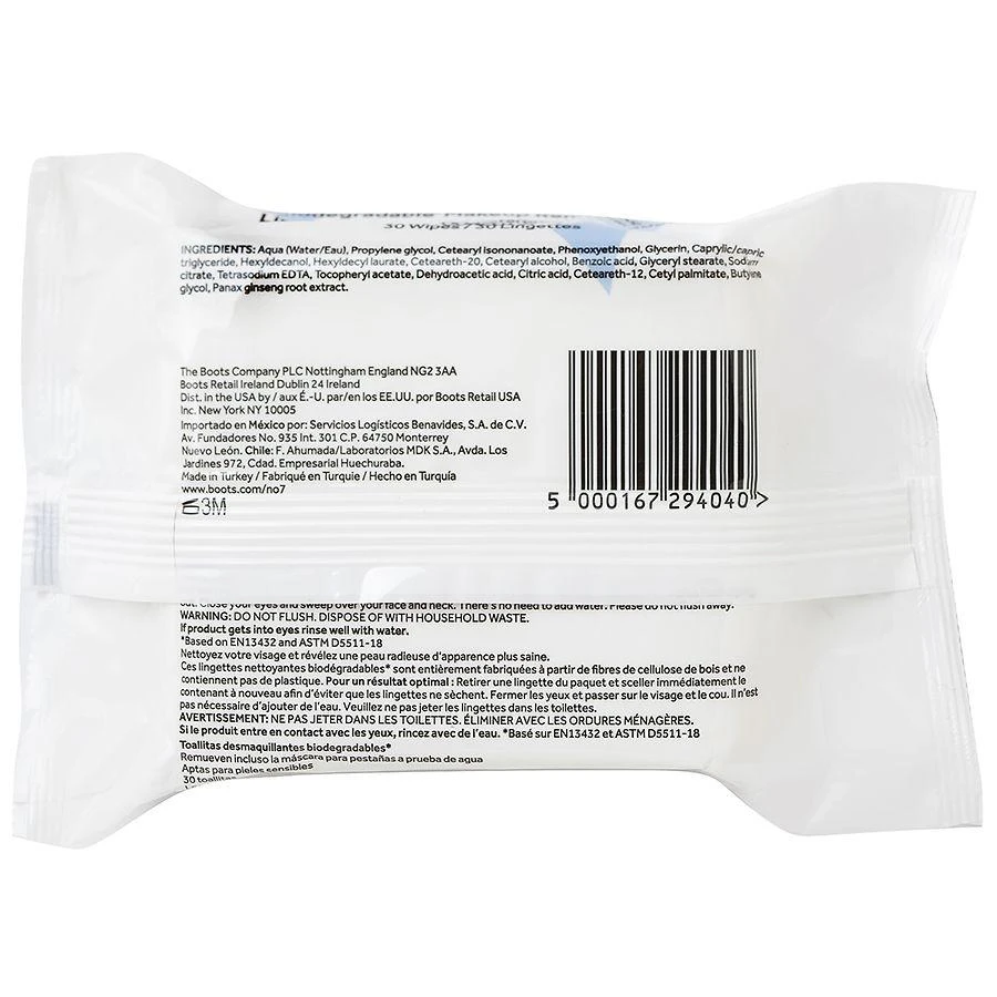 No7 Biodegradable Makeup Removing Wipes 2