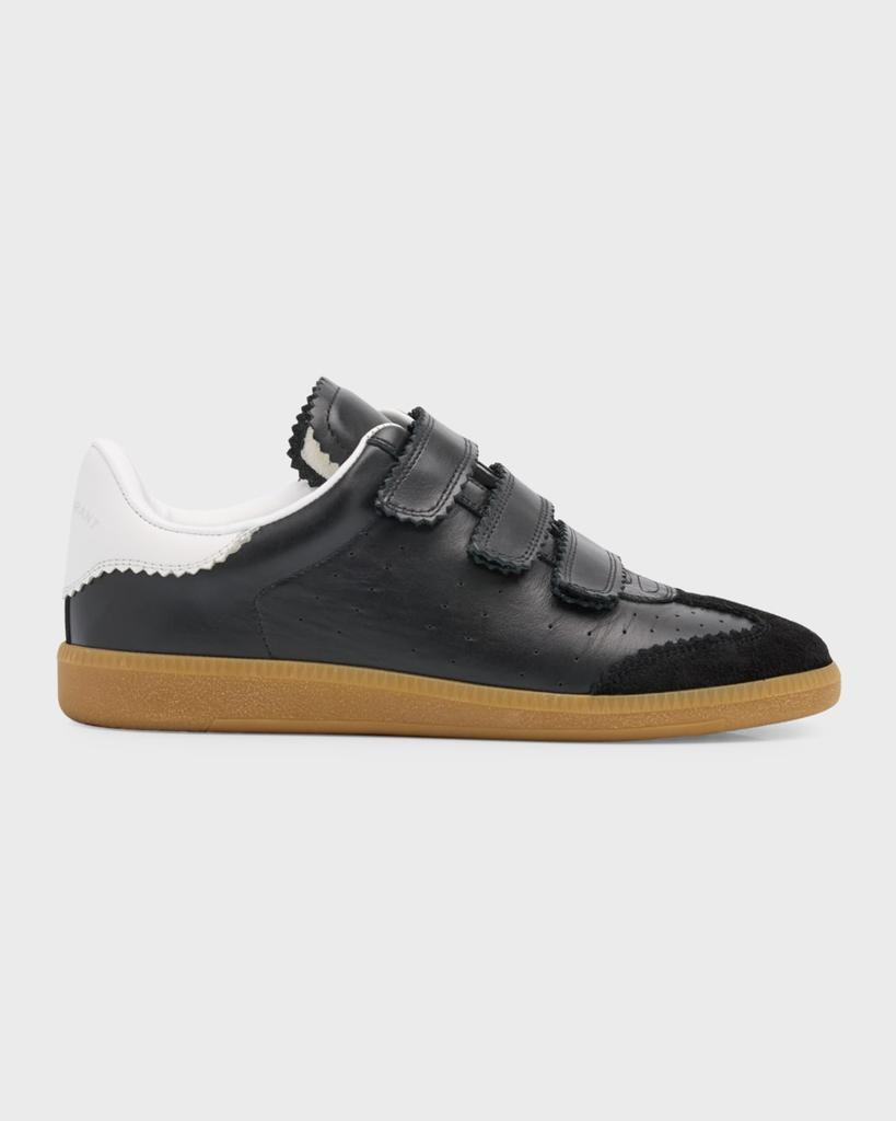 Isabel Marant Beth Perforated Leather Grip-Strap Sneakers