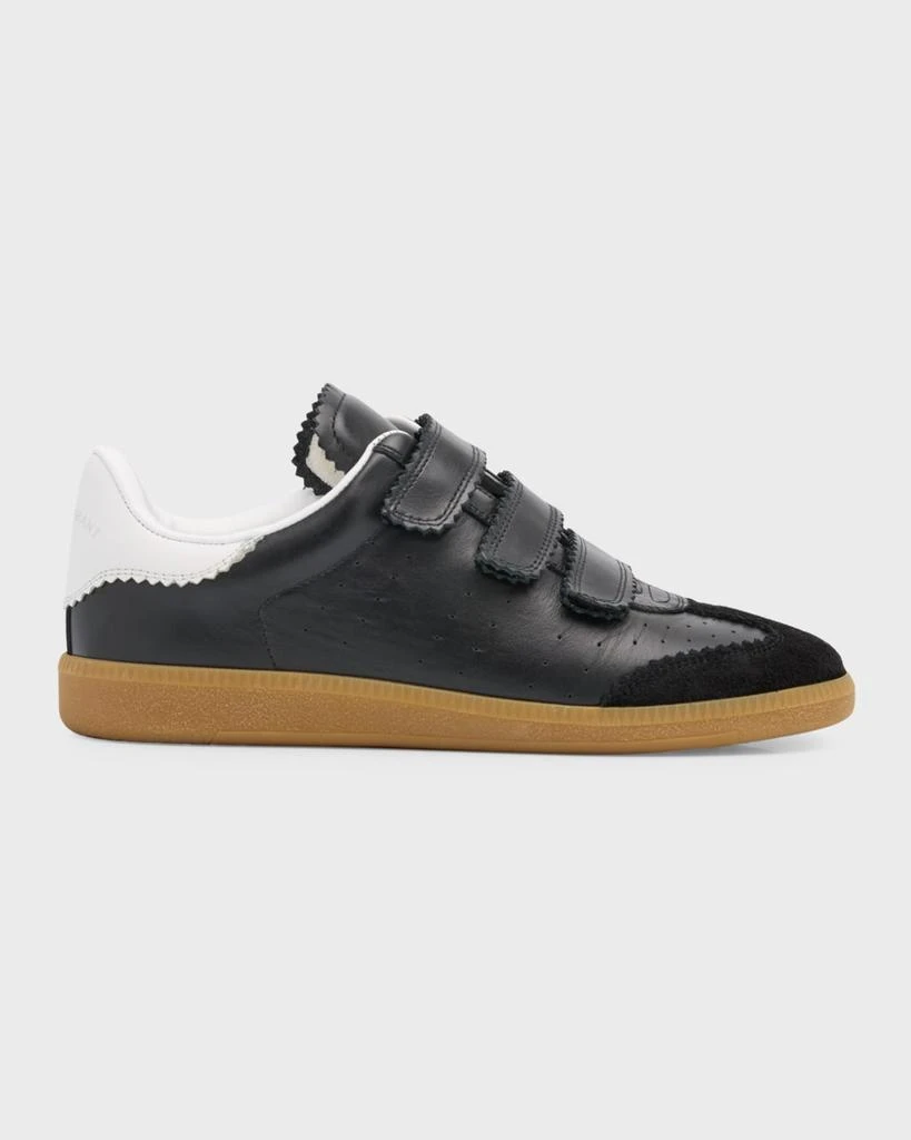 Isabel Marant Beth Perforated Leather Grip-Strap Sneakers 1