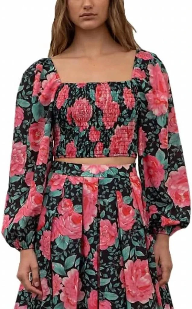 Moon River Moon River - Puff Sleeve Top 1