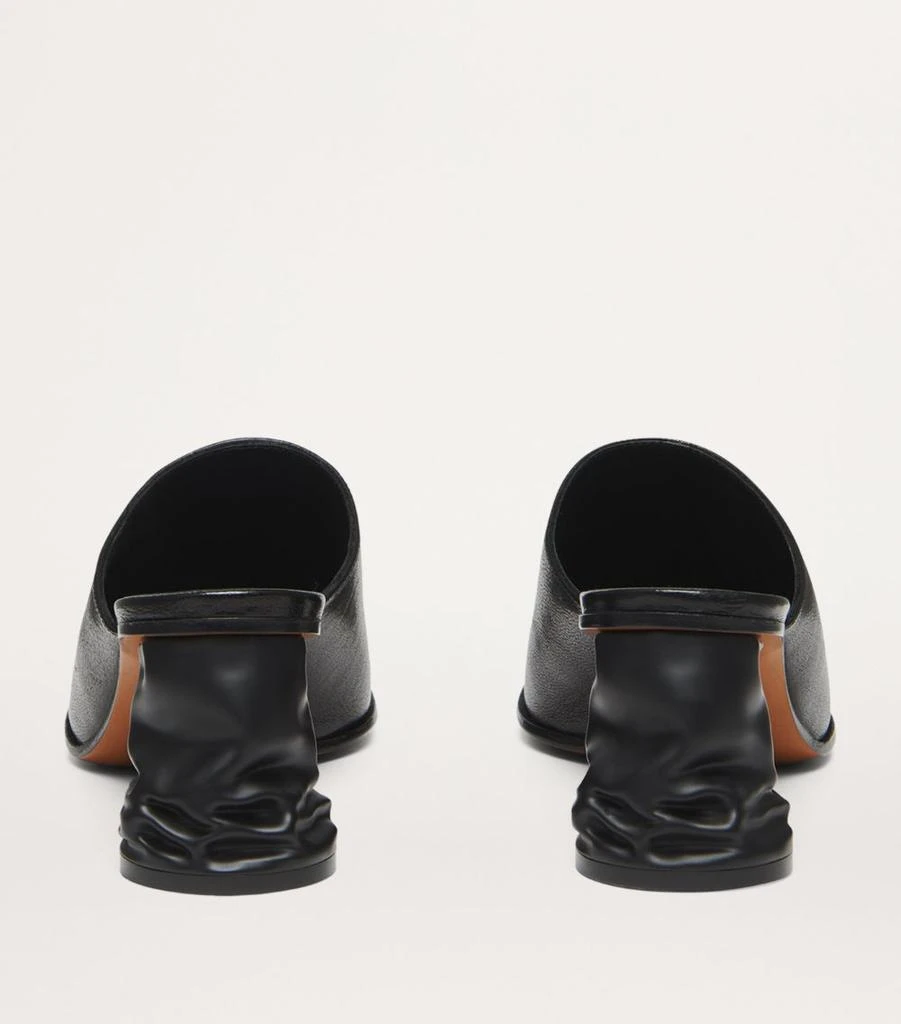 Alexander McQueen Leather Crush Heeled Mules 70 3