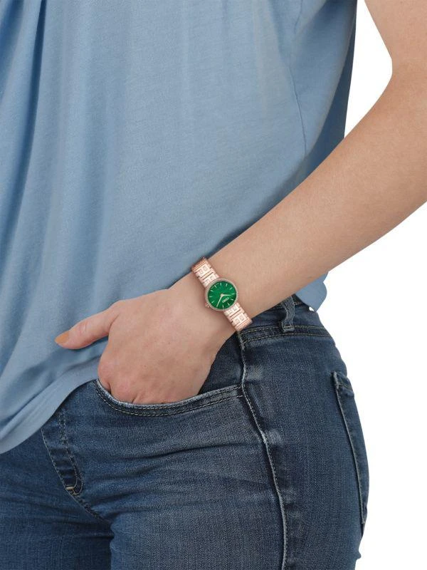 Fendi Womens Rose Gold 19mm Green Diamond Face Watch Fendi Forever IP Rose Goldtone Stainless Steel, Malachite  main image 3