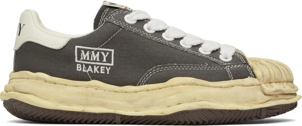 Maison MIHARA YASUHIRO Gray Blakey OG Dyed Sole Canvas Low-Top Sneakers 1