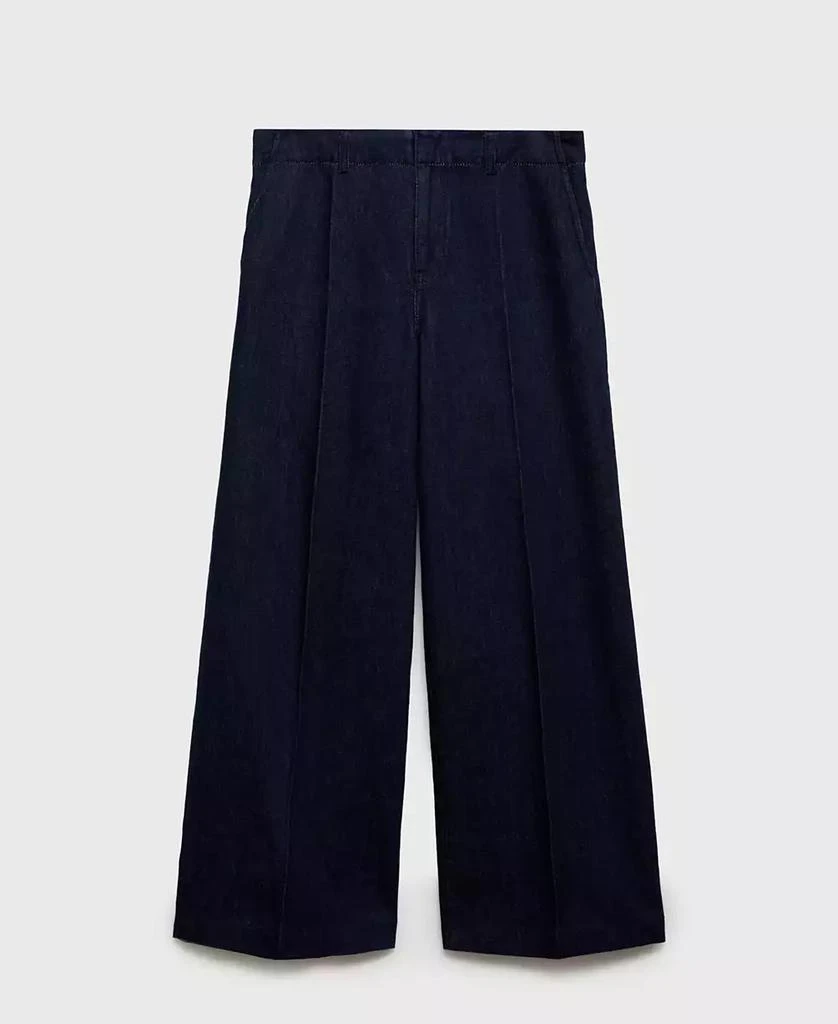 Mango Women's High-Waisted Wide Leg Jeans 1