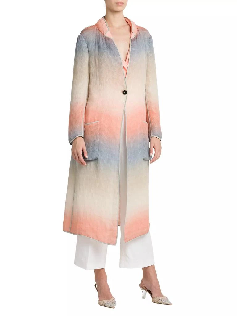 Giorgio Armani Ombré Silk-Blend Overcoat 4