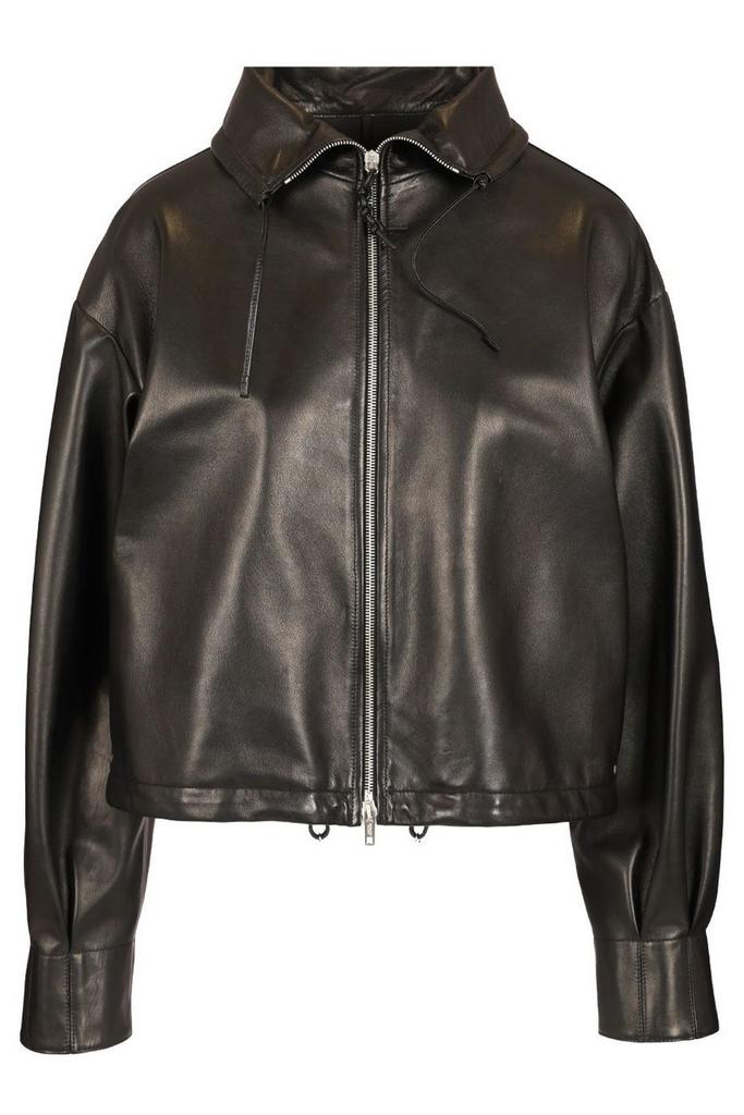 【OPEN YY】CLASSIC LEATHER ZIP JACKET, BLACK OPEN YY Black Classic Leather Jacket - Jackets - Compare