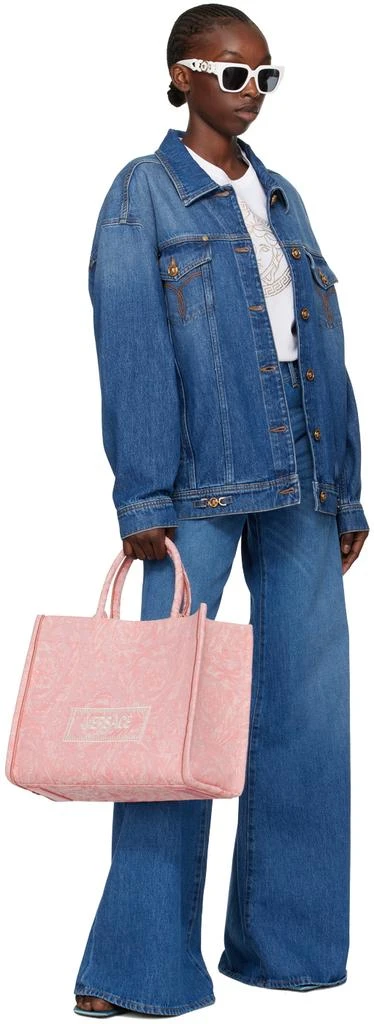 Versace Pink Barocco Athena Tote 4