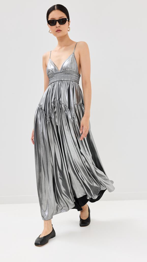ROSETTA GETTY Gathered Peplum Camisole Dress