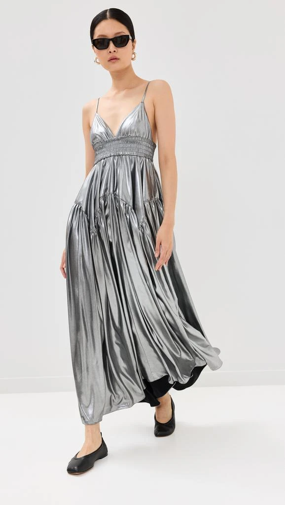 ROSETTA GETTY Gathered Peplum Camisole Dress 1