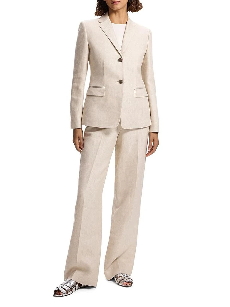 Theory Linen Single-Breasted Blazer 2