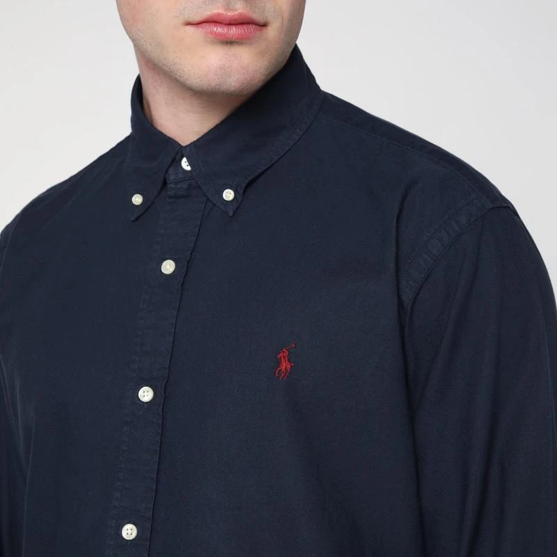 Ralph Lauren Custom-fit navy blue Oxford shirt 4