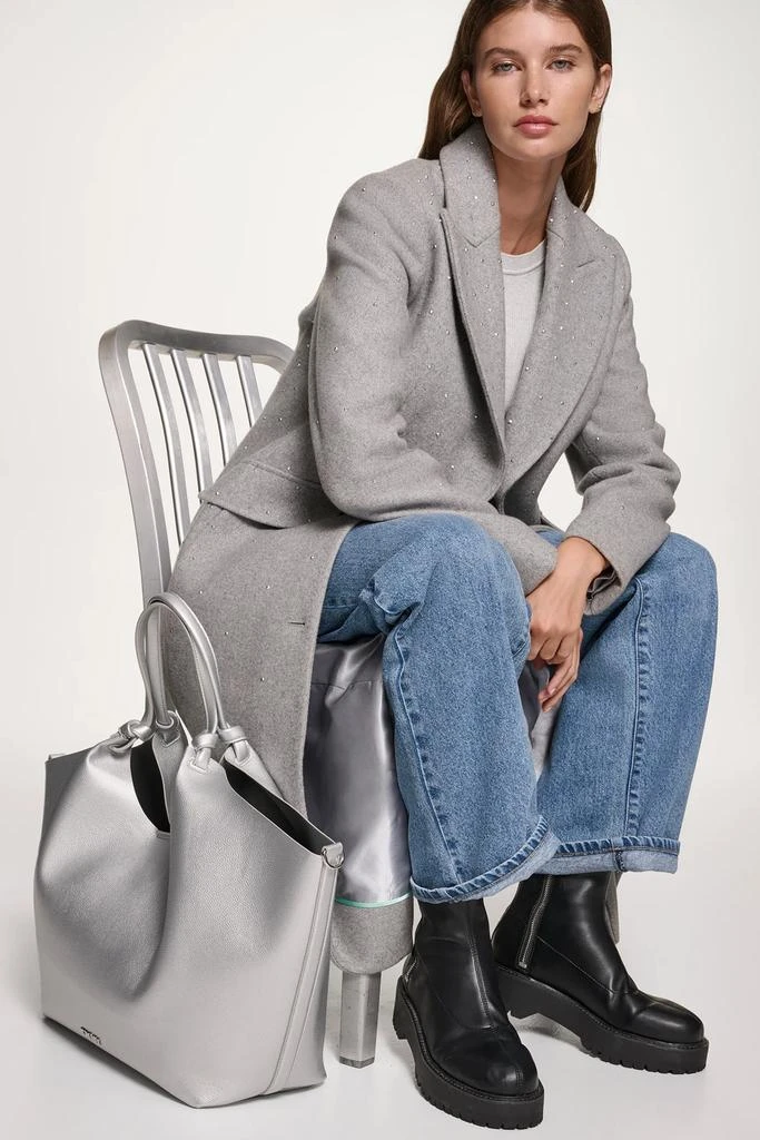 DKNY SINGLE BREASTED WOOL COAT 6