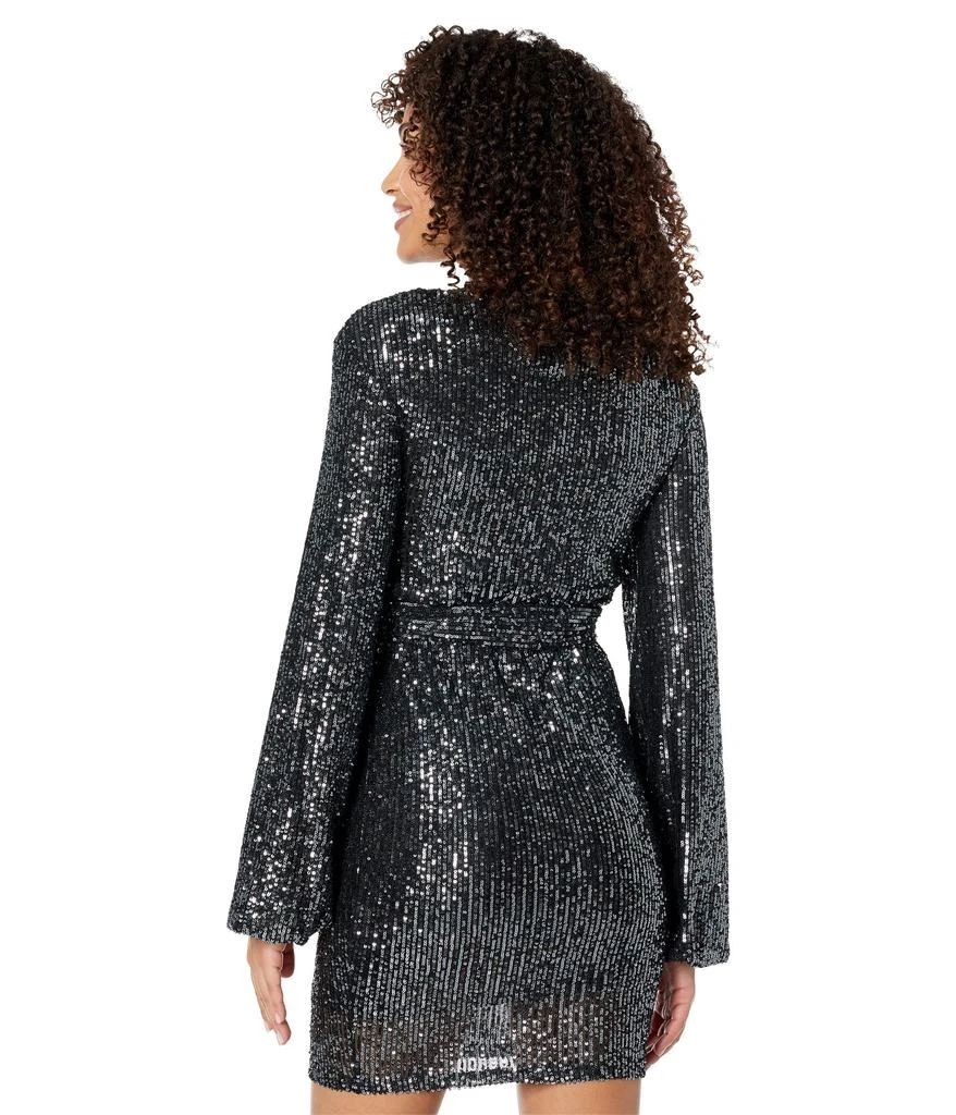 Bebe Knit Sequin Tie Waist Dress 2