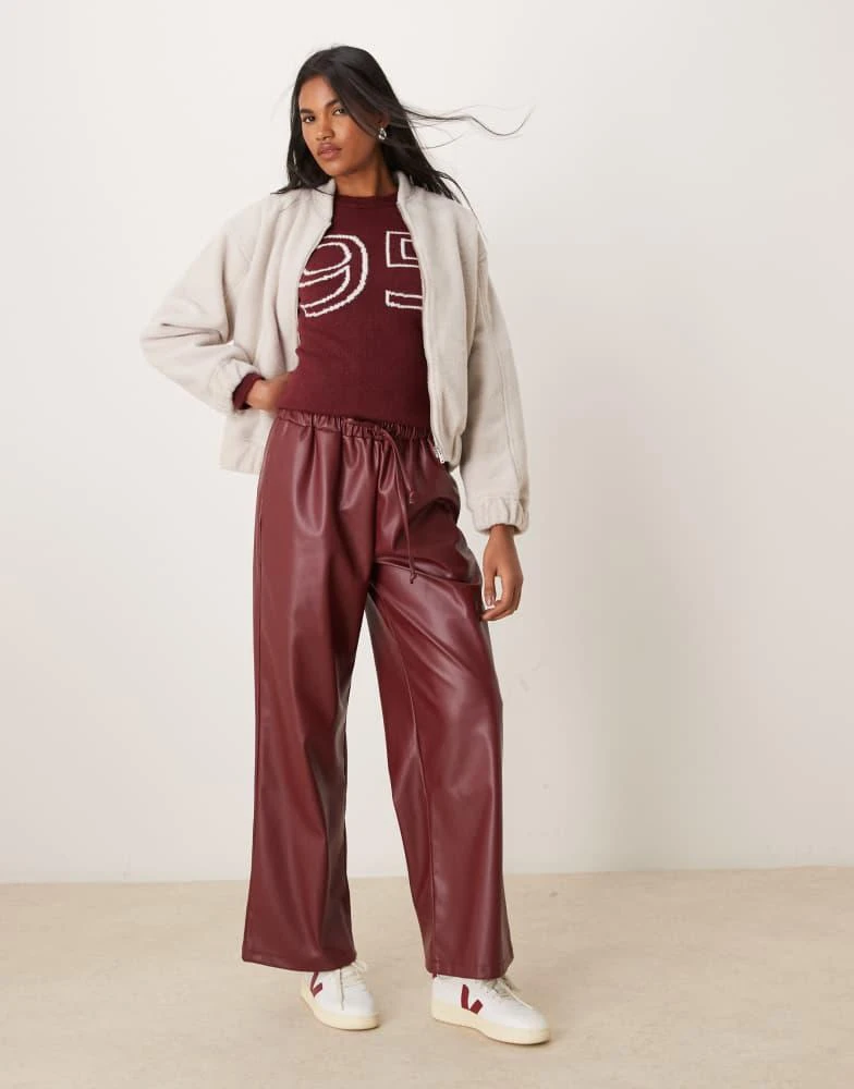 New Look New Look textured oversized bomber jacket in cream 2