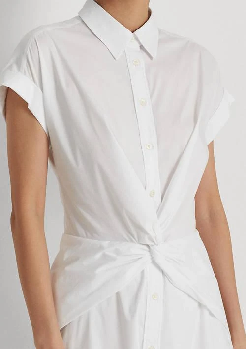 Lauren Ralph Lauren Ralph Lauren Twist Front Cotton Blend Shirtdress 3