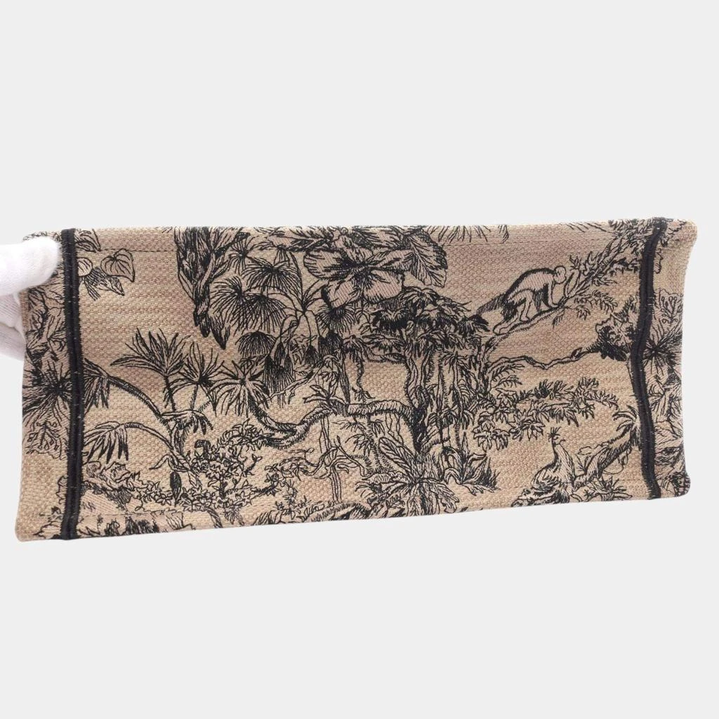 Dior Christian Dior Canvas Beige Black Book Tote Medium Embroidery Bag 6