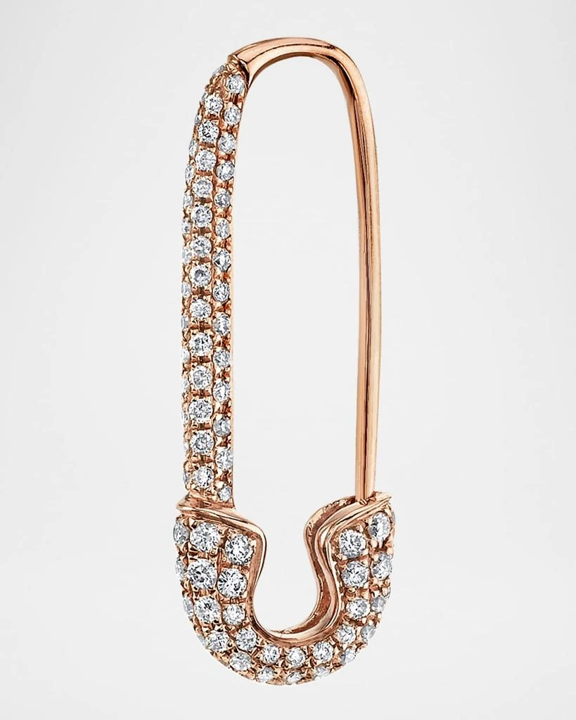 Anita Ko 18K Rose Gold Diamond Safety Pin Earring, Single (Right) 1