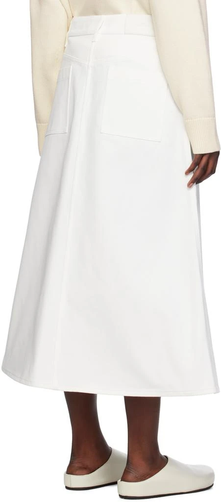 Studio Nicholson White A-Line Denim Maxi Skirt 3