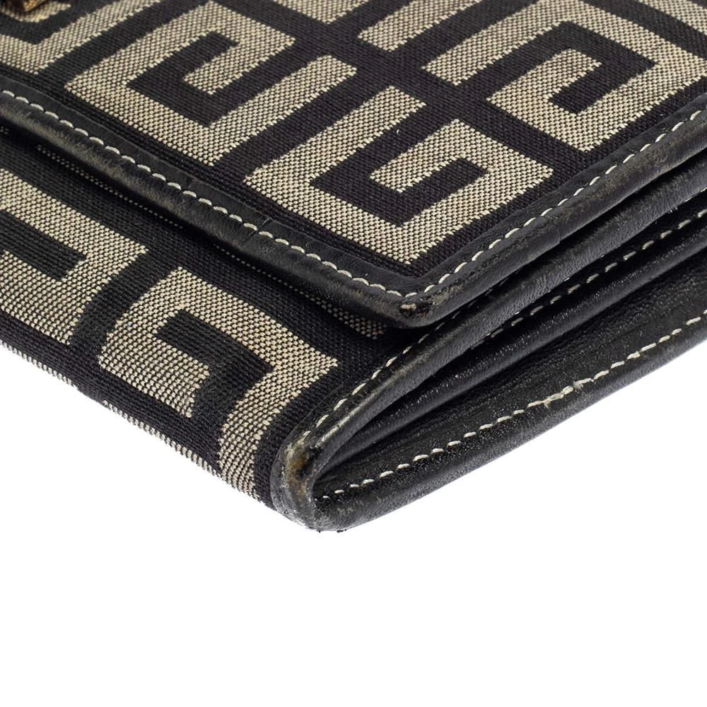 Givenchy Givenchy Black/Grey Monogram Canvas and Leather Continental Wallet 10